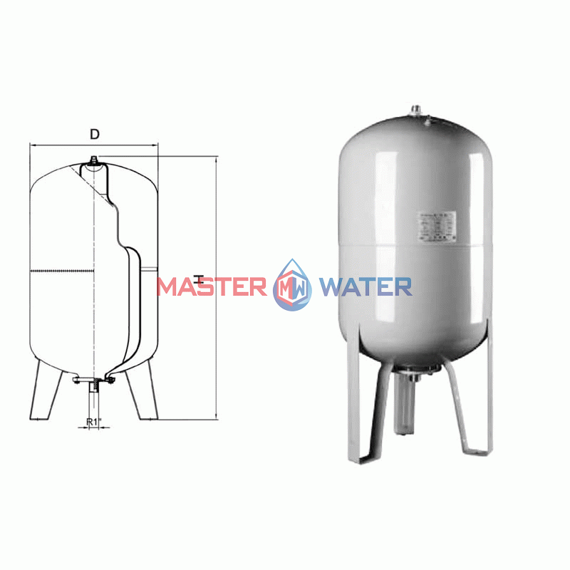 Гидроаккумулятор Waterstry CW-LV 50 литров вертикальный 25bar