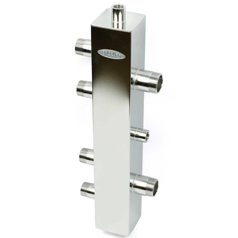 Коллектор распределительный Tim на 2 контура 1 1/2"x1" 100 кВт