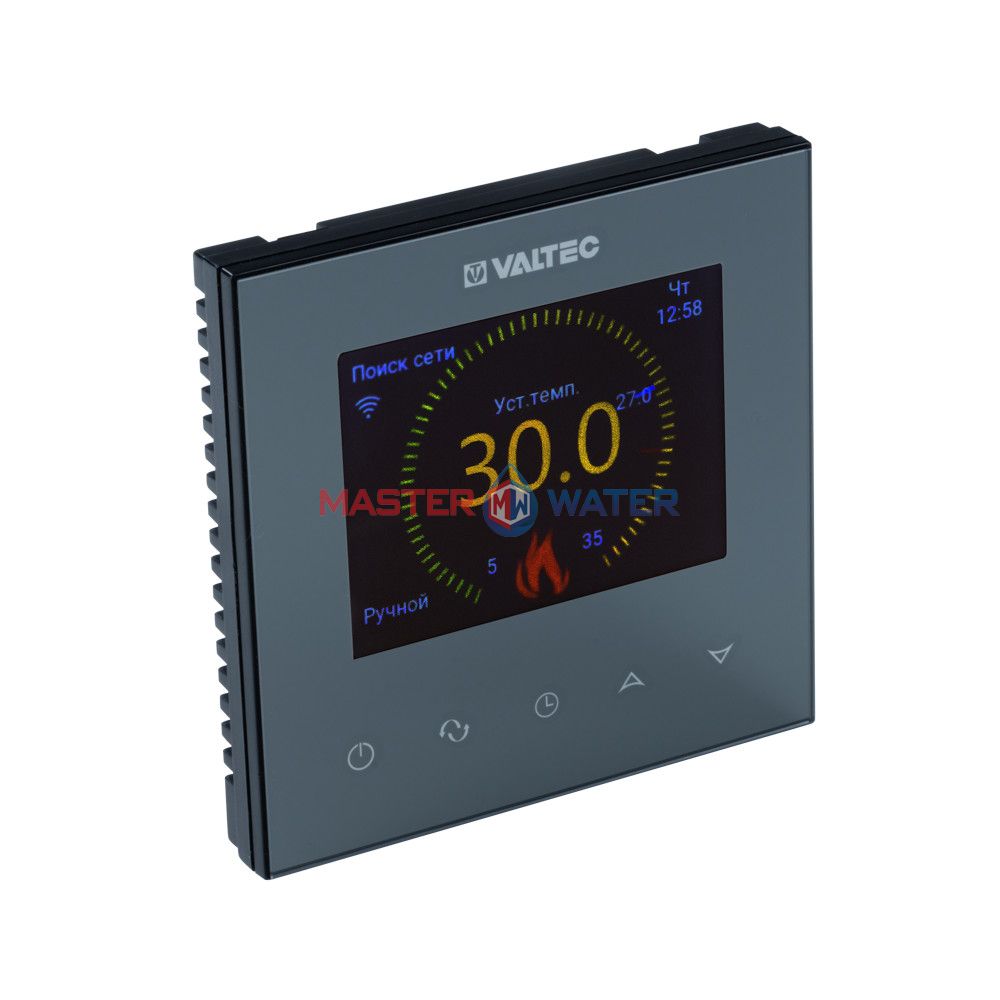 Хронотермостат электронный комнатный Valtec Wi-Fi универсальный, черный VT.AC613.B.0