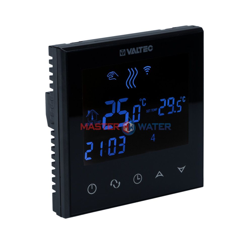 Хронотермостат электронный комнатный Valtec Wi-Fi, черный VT.AC712.B.0